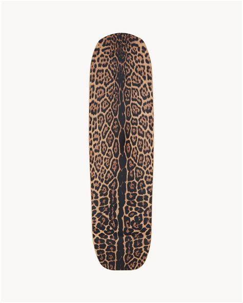 skateboard ysl|Saint Laurent leopard skateboard .